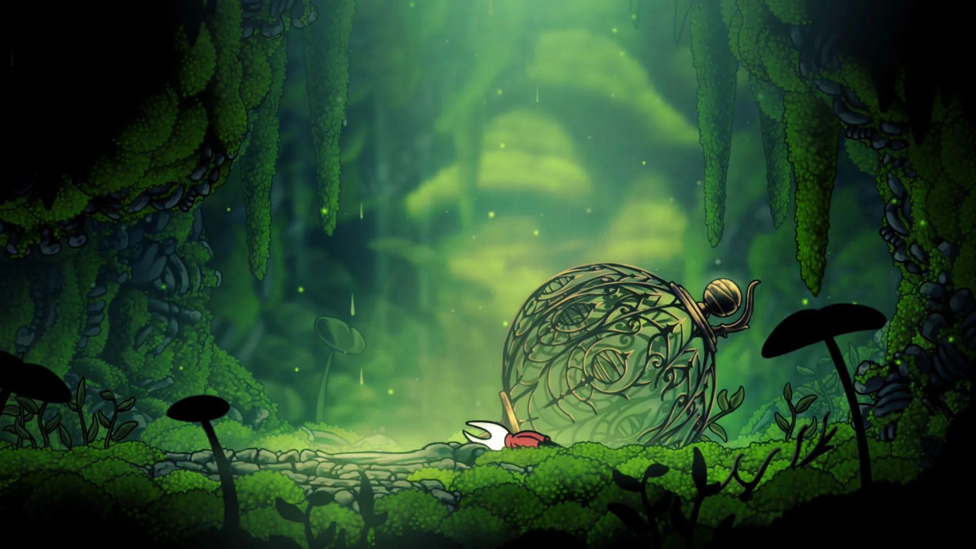 Screenshot aus dem Hollow Knight Silksong Anfangsgebiet